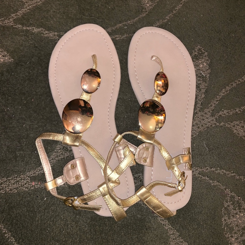 Aldo Gold thong sandal